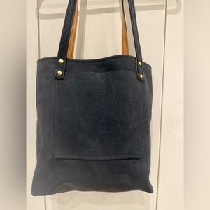 Handmade Elegant Black Leather Tote Bag 🖤🖤🖤
